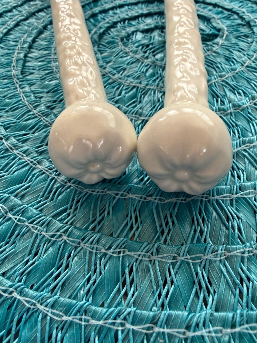 Ceramic Salad Serving Fork and Spoon - Picture 6 of 9
